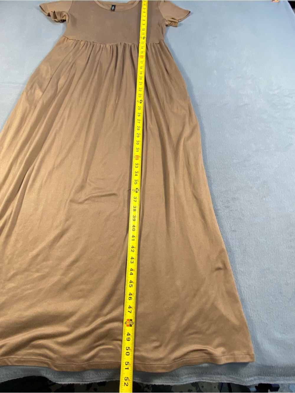 Made by Johnny women’s brown/taupe Short-Sleeve plain casual Maxi Dress, size L - Picture 8 of 10
